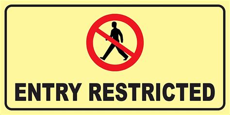 Arihant Signages Entry Restricted No Entry Sign Board Pack Of 3 Office Products