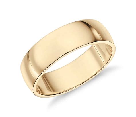 Classic Wedding Ring In 14k Yellow Gold 6mm Classic Wedding Rings