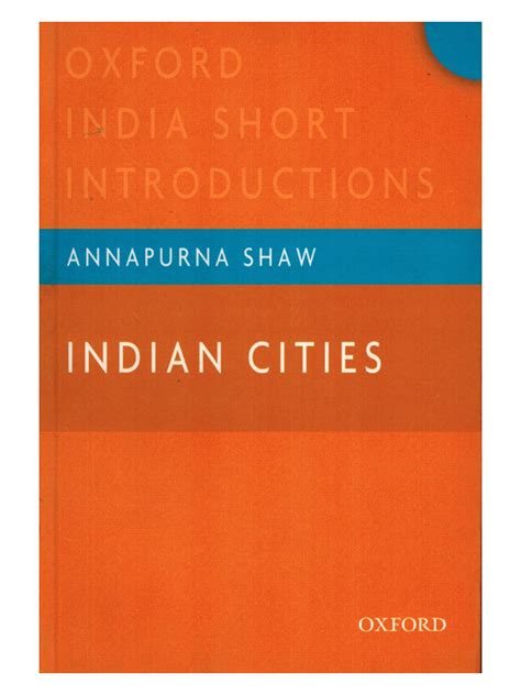 Indian Cities Oxford India Short Introductions