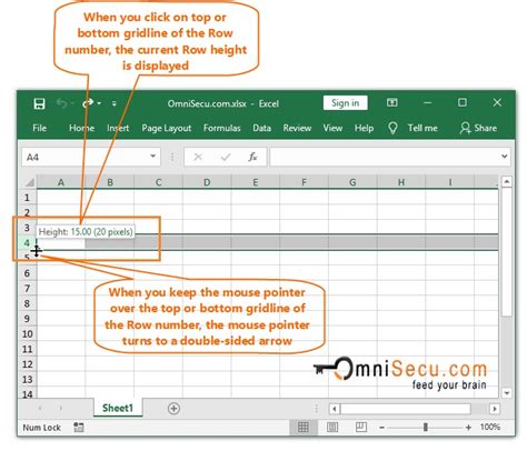 How To Change The Row Height In Excel Worksheet