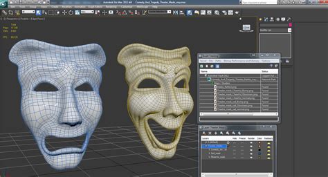 Comedy And Tragedy Theater Masks 3d Models 3d Model 29 Max Ma C4d