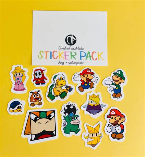 Paper Mario Sticker Pack Etsy