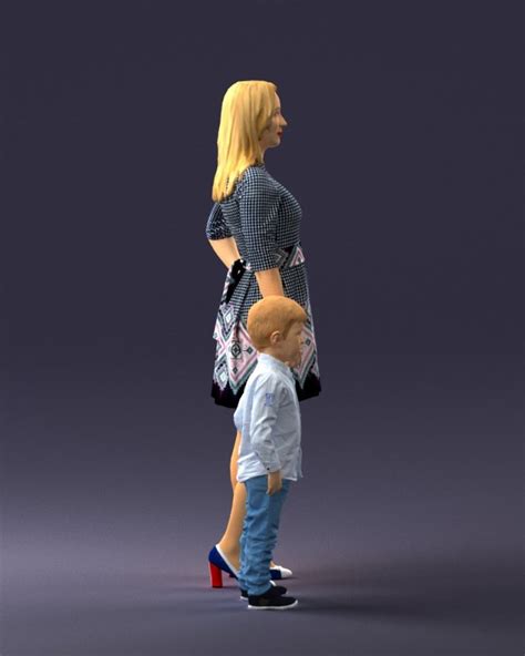 mother and son 0045 3d model in woman 3dexport