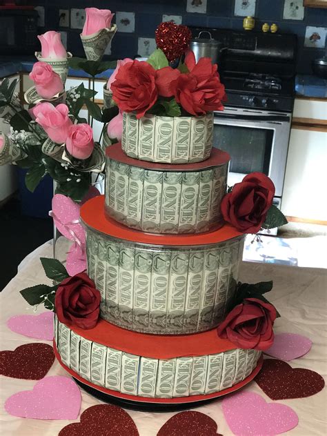 If she's graduating kindergarten, you'll want to give her something that makes her feel grown up without getting something priceless. Valentine's Money cake | Money cake, Creative money gifts ...
