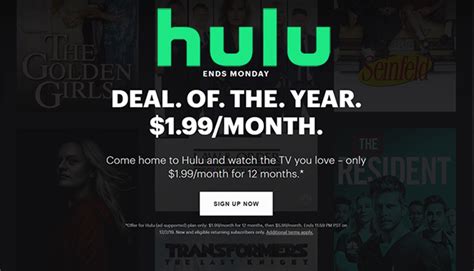Black Friday 2019 Hulu Drops Tv Streaming Plan To 199 Per Month For