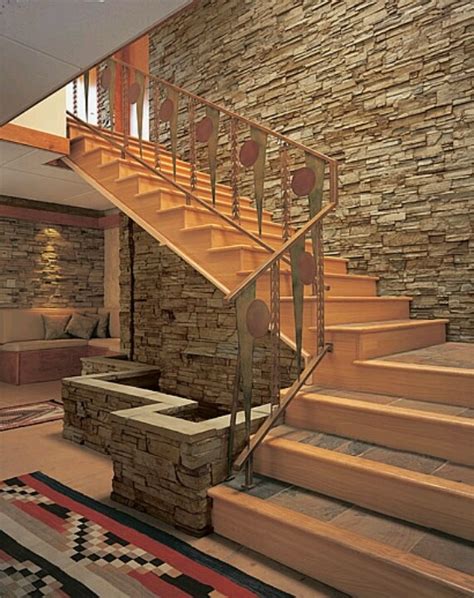 8 Best Stone Interior Wall Images On Pinterest Stairs Banisters And