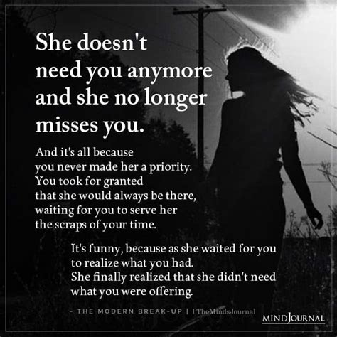 She Doesn T Need You Anymore