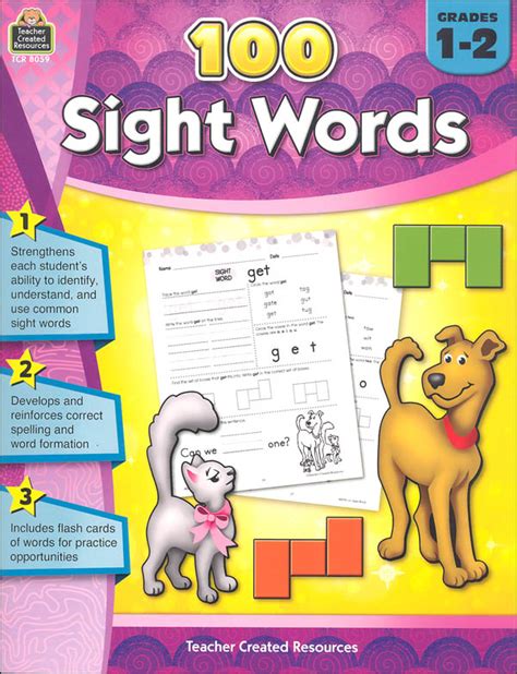 100 Sight Words Grades 1 2 Teacher Created Resources 9781420680591