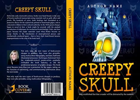 Horror Book Cover Design Creepy Skull