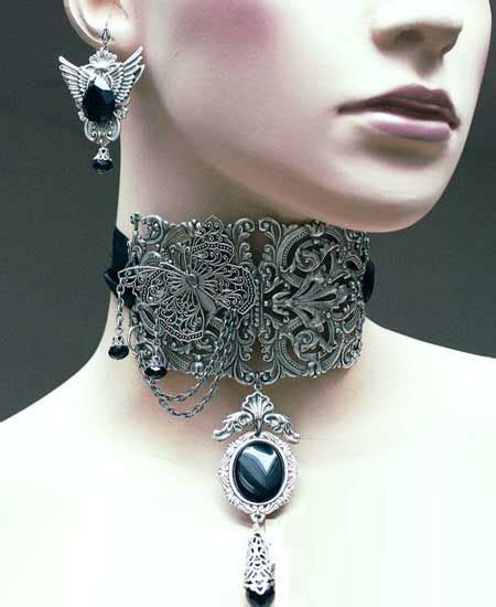 Gothic Accessories Steampunk Jewelry Gothic Jewelry Pearl Jewelry