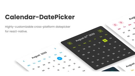 React Native Calendar Date Picker Component