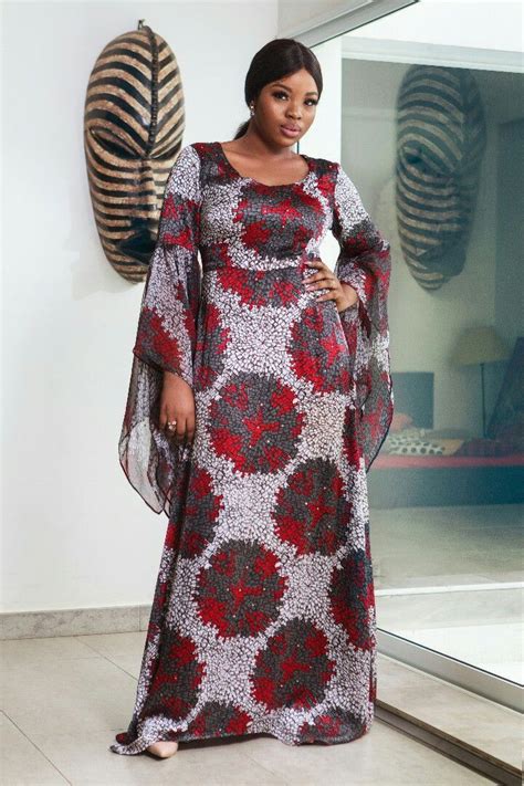Robe Longue Africaine Fait Avec De La Soie Mode Africaine Robe Mode