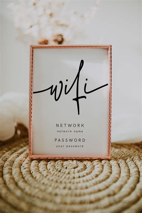 Wifi Password Sign Printable Editable Wifi Sign Template Etsy UK