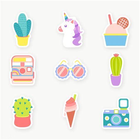 Cute Sticker Collection Free Image By Manotang ในปี