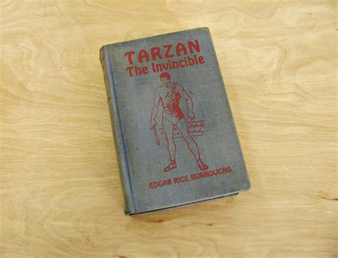 antique book tarzan the invincible by edgar rice burroughs etsy antique books classic