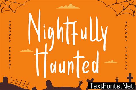 Nightfully Haunted Spooky Display Font 9w8dnha