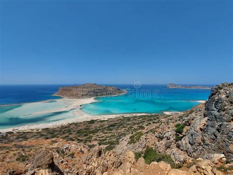 The Balos Lagoon Is A Wonderful Place In Crete Stock Image Image Of