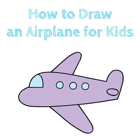 How To Draw An Airplane For Kids How To Draw Easy