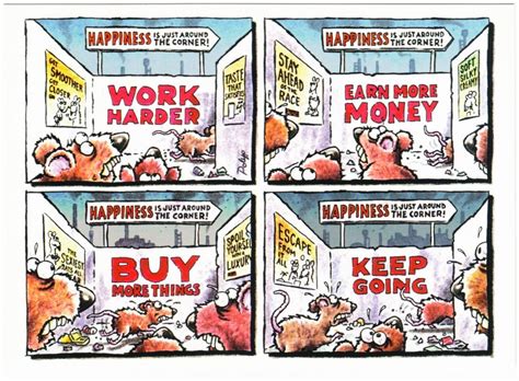 Rat Race Work Harder Buy More Anti Work Humor Postcard Topics