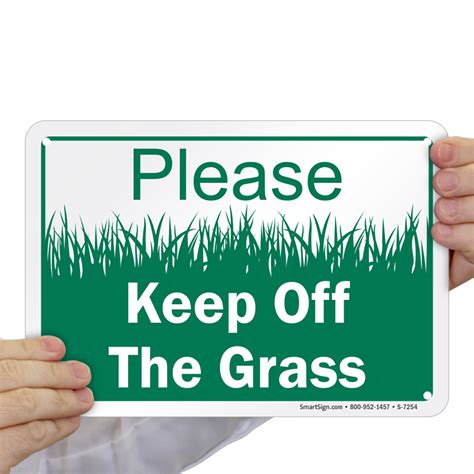Please Keep Off The Grass Sign Sku S 7254