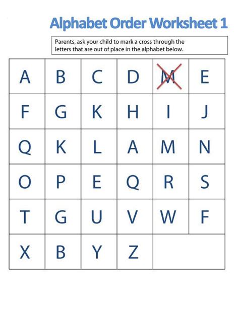 Alphabet Order Worksheet | Alphabet order worksheets, Alphabet order