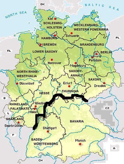 A Map With All The Major Cities And Towns In Germany Showing Where To Go