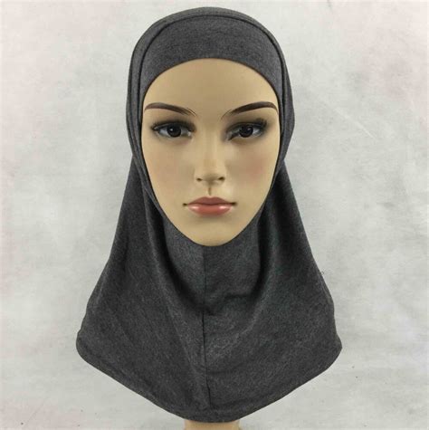Wholesale Two Pieces Jersey Hijab Islamic Muslim Scarf In Islamic
