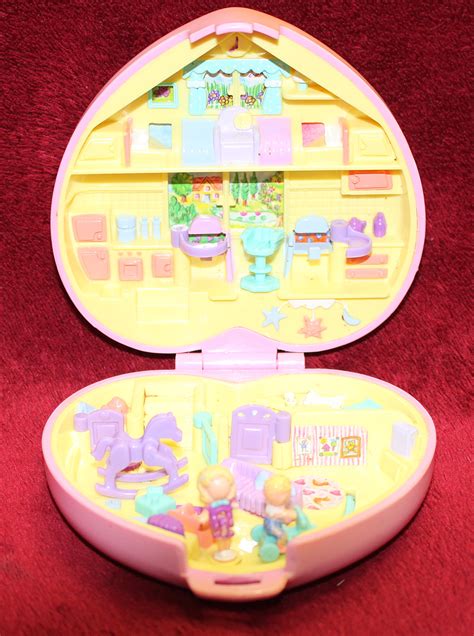 Polly Pocket Pink Heart Nursery With 1 Baby 1 Doll A D 4 Ebay