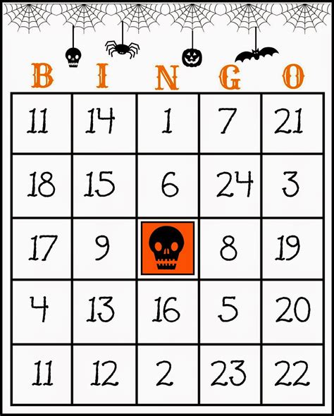Simply, write in random numbers in each square for a little handmade card. Crafty in Crosby: Free Printable Halloween Bingo Game