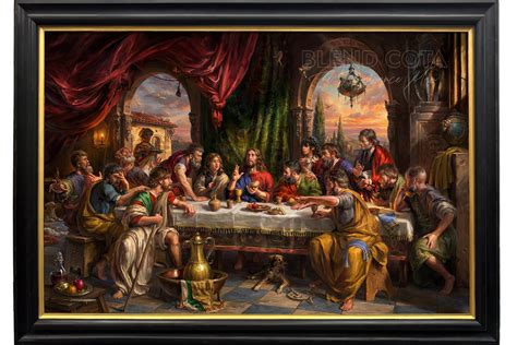 The Last Supper Original Painting Blend Cota Studios