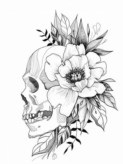 Skull Tattoos Floral Tattoo Flowers Designs Skulls