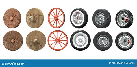 The Evolution Of The Wheel From A Primitive Stone Disk To A Car Alloy