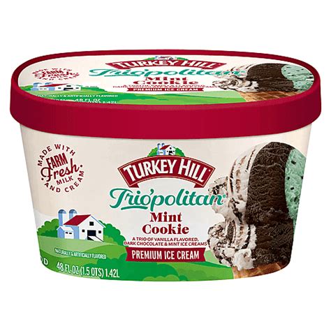 Turkey Hill Premium Ice Cream Trio Politan Mint Cookie Chocolate