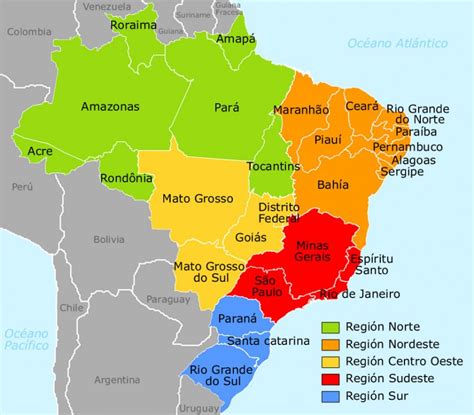 🥇 Mapa De Brasil Y Todas Sus Ciudades 2019 Turismo