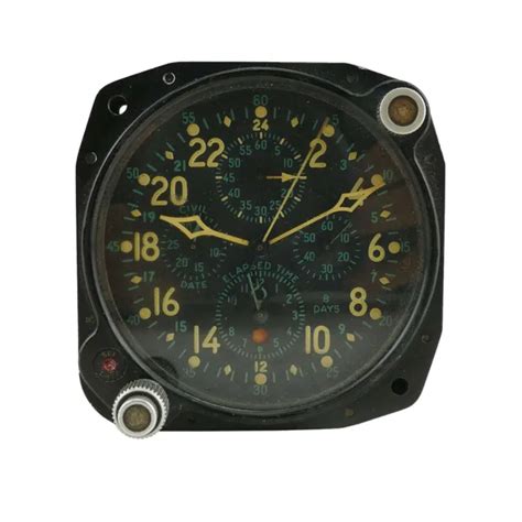 Usaafusn Hamiltonelgin 37500 An 5741 1 Wwii Aircraft Clock Fully