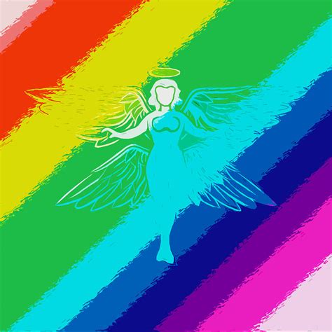 Angel Rainbow Digital Art By Cristopher Ponso Fine Art America
