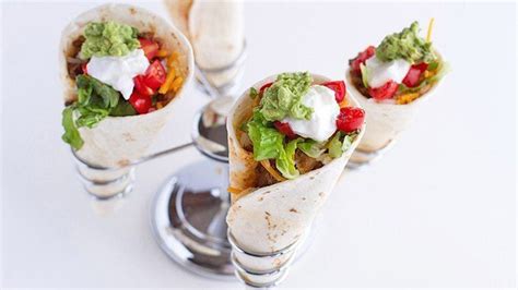 Spoon the veggie mixture onto half of the tortilla, then fold over the other side to make a half moon. Taco Cones | Recipe | Food recipes, Cooking, Food