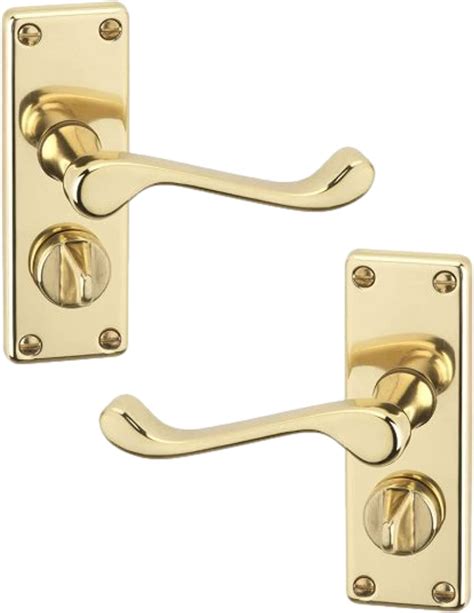 Urfic Polished Brass Door Handle For Internal And External Doors