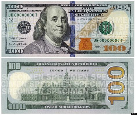 New Us 100 Bill Designed To Defeat Counterfeiters