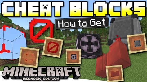 Minecraft Bedrock How To Get Secret Cheat Blocks In Survival Glitch