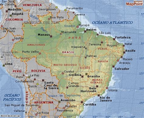 Mapa Geográfico De Brasil