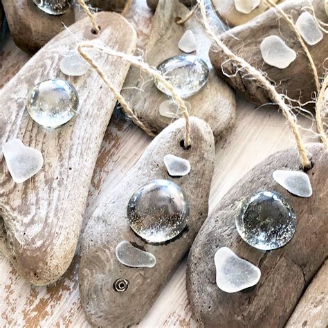 Driftwood Sea Glass Ornaments Comes In Sets Of Five With Free Shipping Check Them Out At