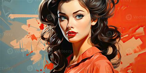 ai generated ai generative pin up sexy attractive beautiful girl woman comics cartoon vintage