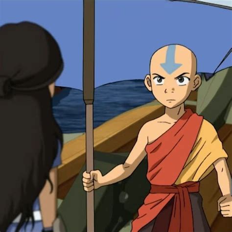 Avatar Aang Snapping Open His New Glider In Front Of Katara And About