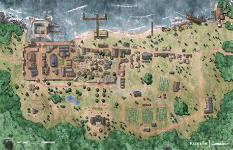 My First Town Map A Coastal Port In A Temperate Region Rroll20