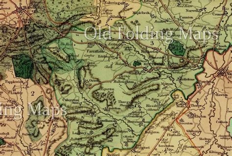 Antique County Map Of Nottinghamshire Circa 1800