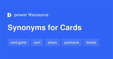 Cards Synonyms 448 Words And Phrases For Cards