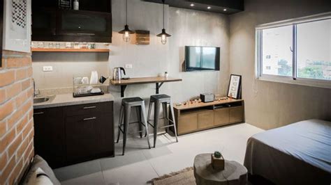 A Modern Industrial Look For A 22sqm Studio Unit Condominium Interior