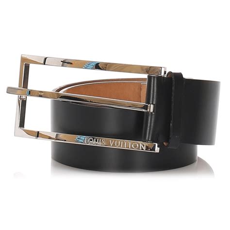 Louis Vuitton Vintage Damier Graphie Initiales Belt Black Gray