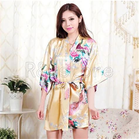 plus size s xxl bathrobe and belt pajama women japanese yukata kimono satin silk vintage robe